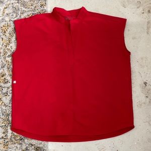 FIGS Red Rafaela Oversized Scrub Top